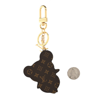Louis Vuitton LV x TM Cowhide Monogram Superflat Panda Key Ring Bag Charm Multicolor 2 of 5