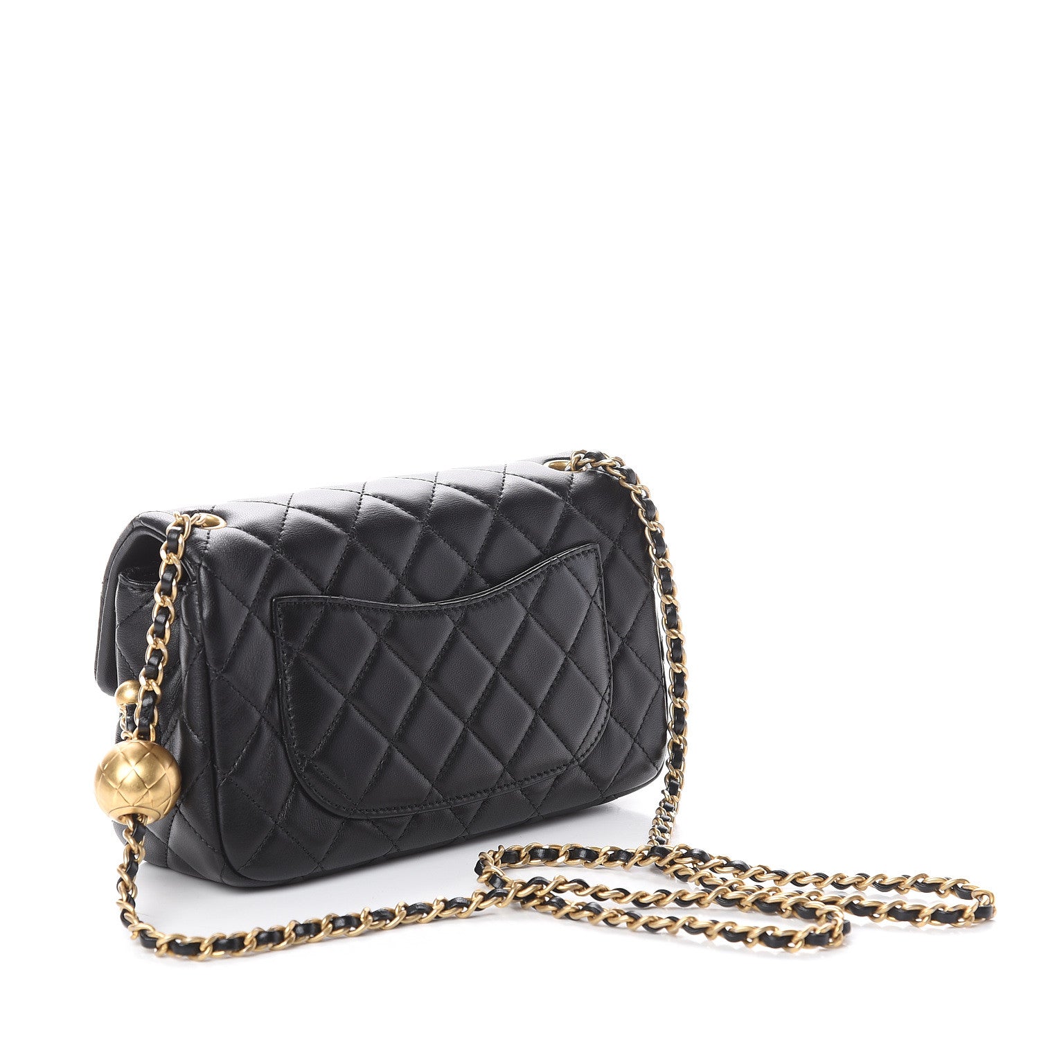 Chanel Lambskin Quilted Mini Rectangular Pearl Crush Flap Black 2 of 9