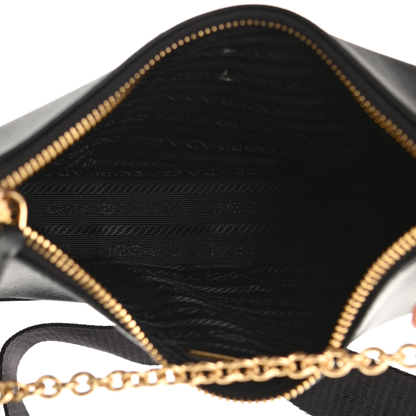 Saffiano Lux Re-Edition 2005 Shoulder Bag Black