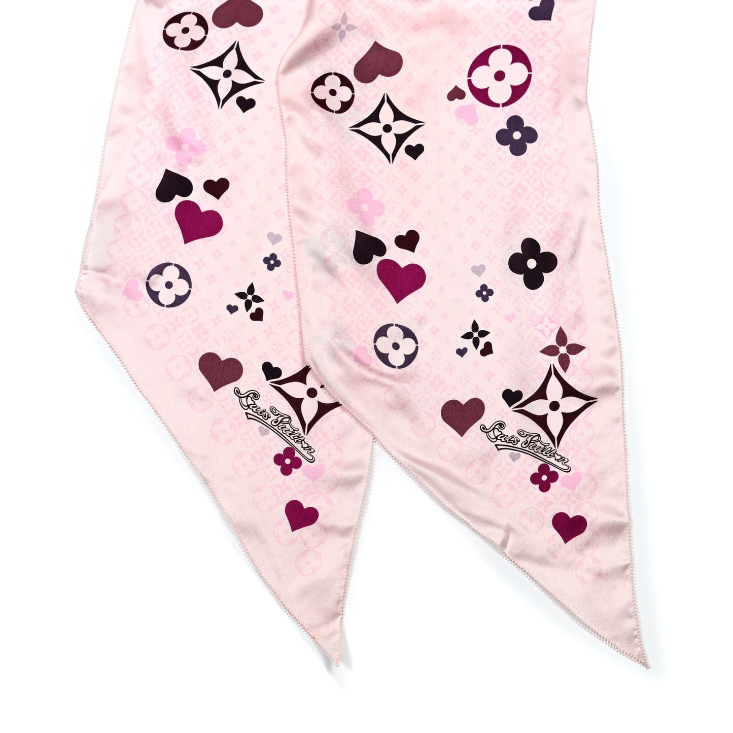 Silk Floral Scarf Pink