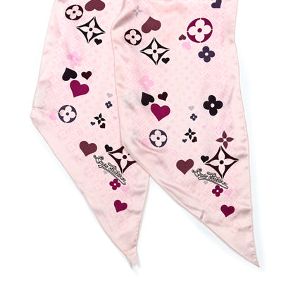 Louis Vuitton Silk Floral Scarf Pink 2 of 5