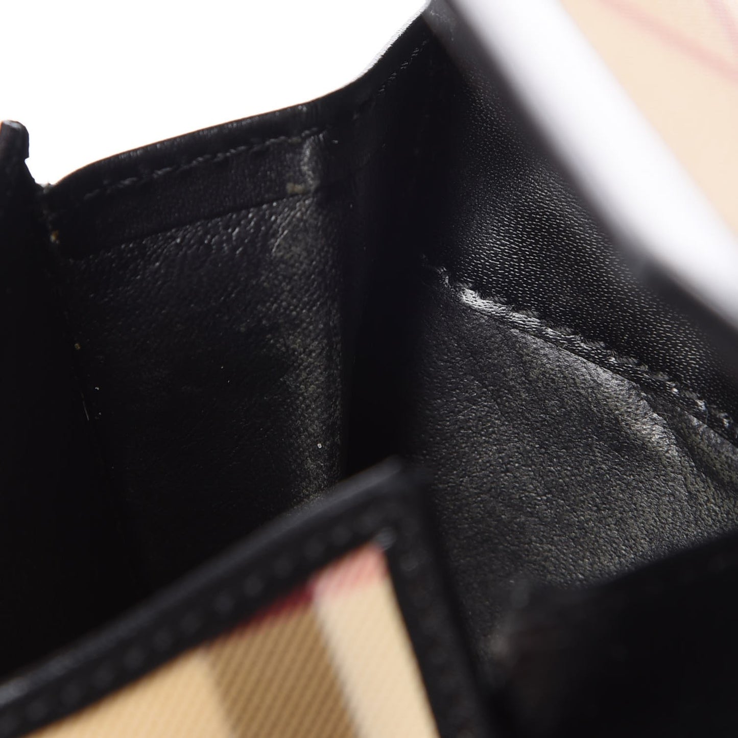 House Check Compact Wallet Black