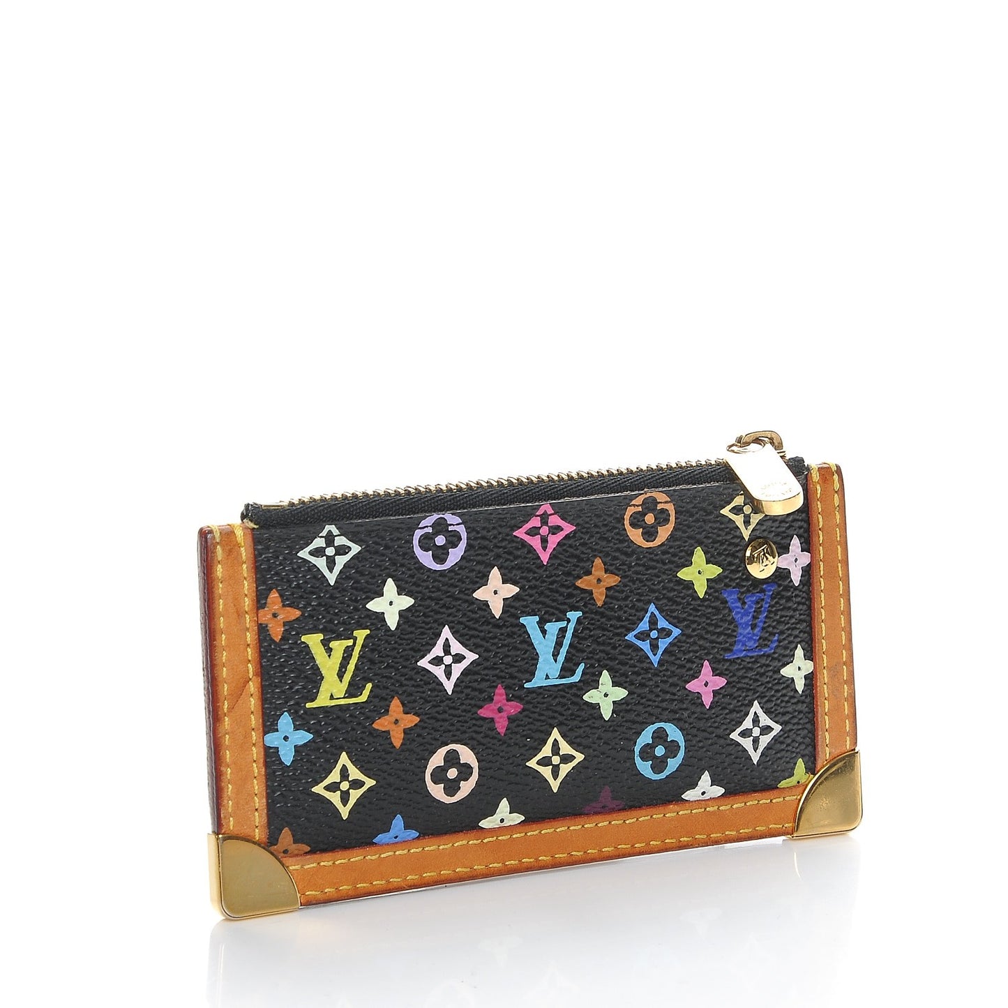 Monogram Multicolor Key Pouch Black