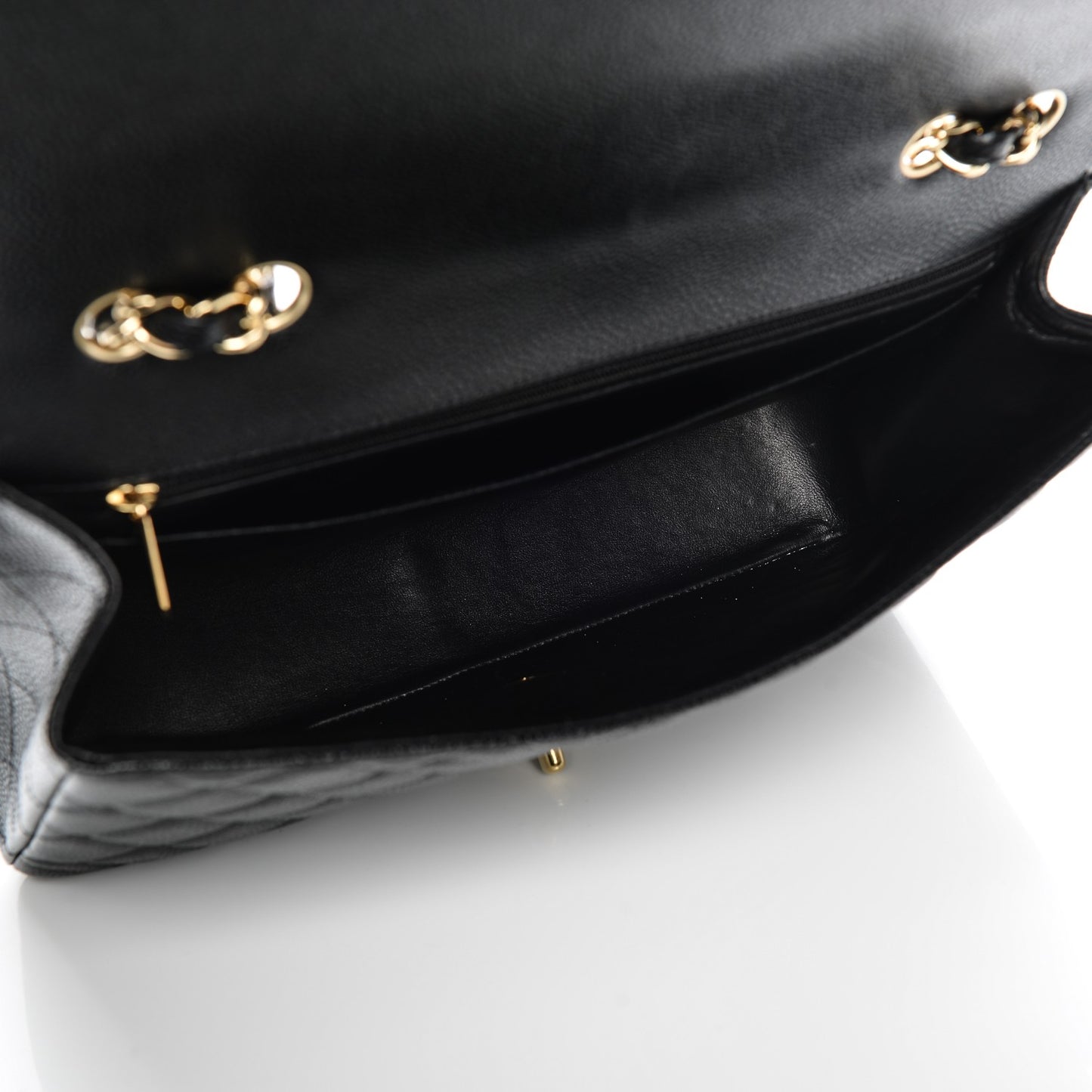 Caviar Quilted Jumbo Single Flap Black