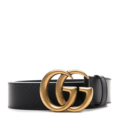 Gucci Textured Calfskin Double G 40mm Belt 80 32 Black 1 of 5