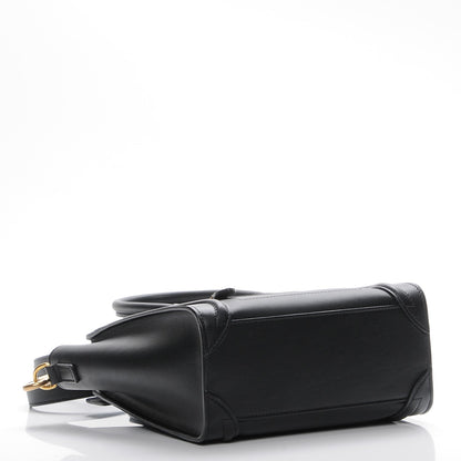 Celine Smooth Calfskin Nano Luggage Black 5 of 8