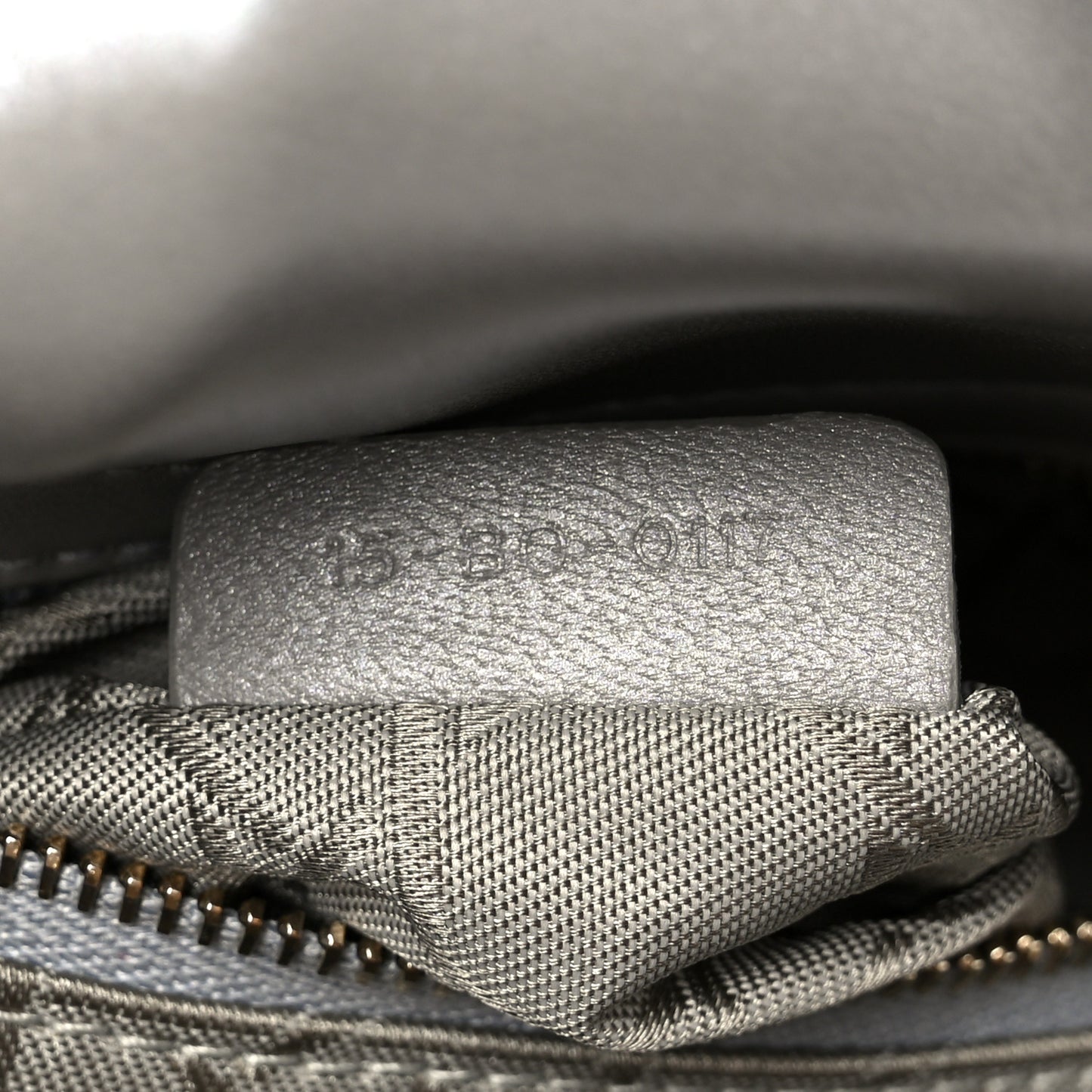 Lambskin Cannage Mini Lady Dior Gray Opaline