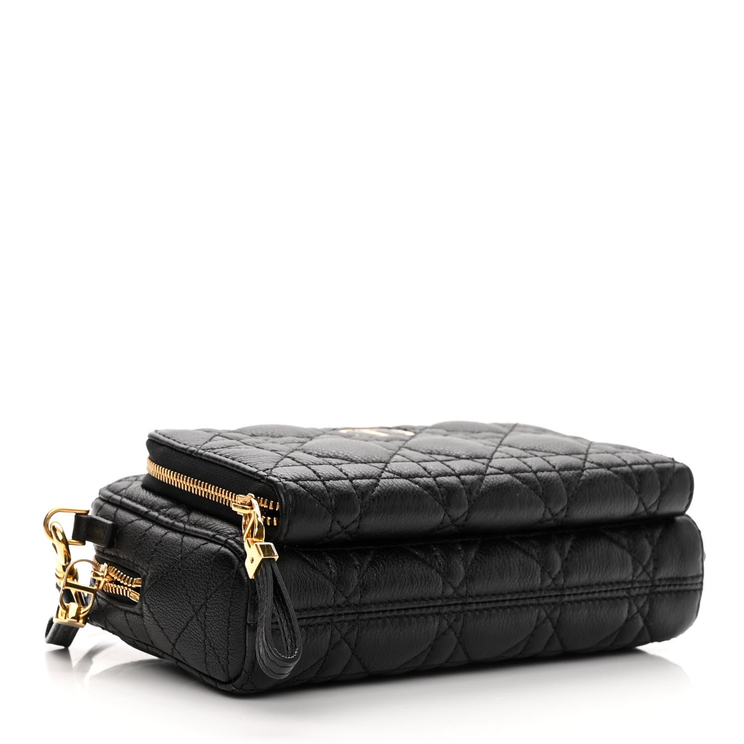 Christian Dior Supple Calfskin Caro Double Pouch Black 4 of 9