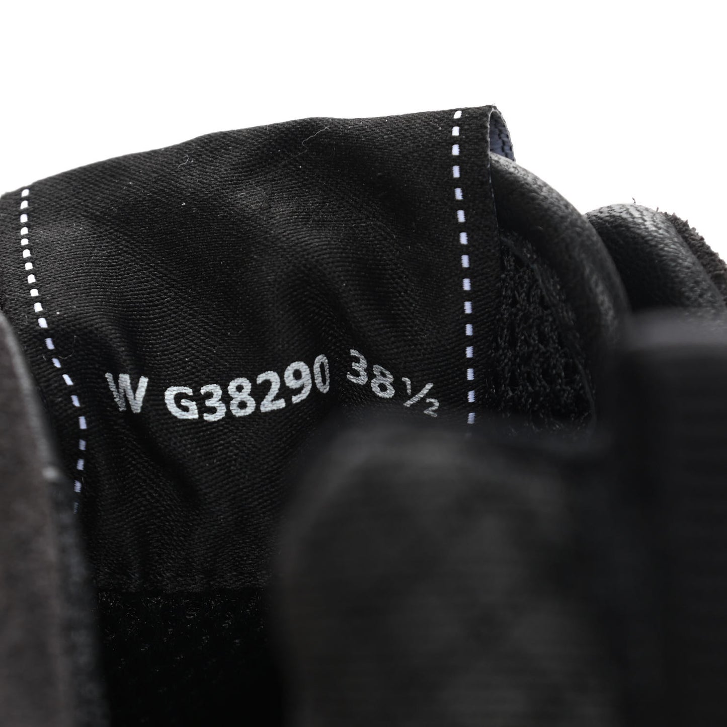 Mesh Suede Calfskin Quilted Sneakers 38.5 Black Dark Grey