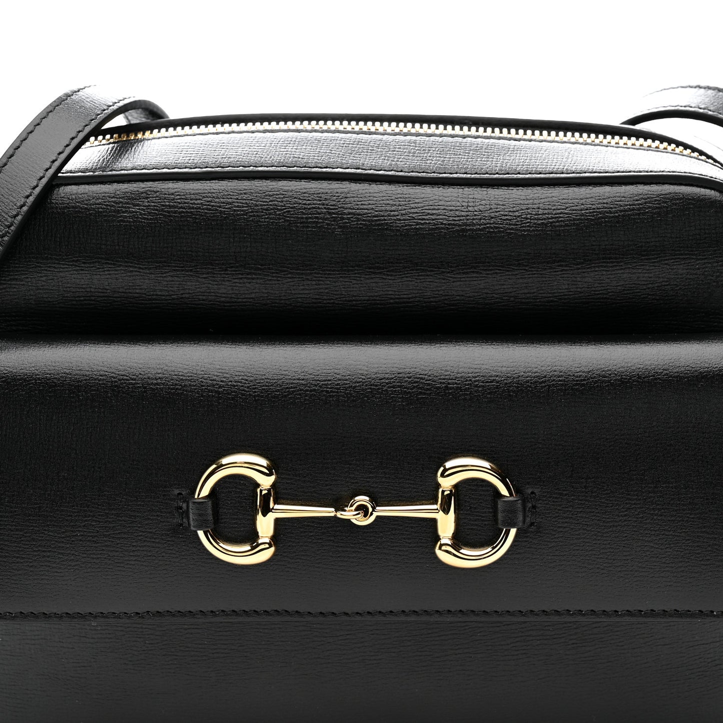 Textured Calfskin Small Horsebit 1955 Shoulder Bag Black