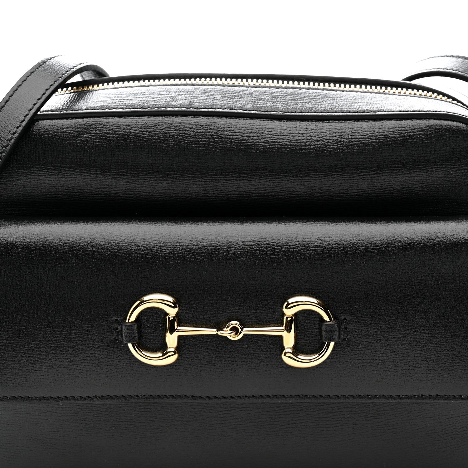 Gucci Textured Calfskin Small Horsebit 1955 Shoulder Bag Black 17 of 25