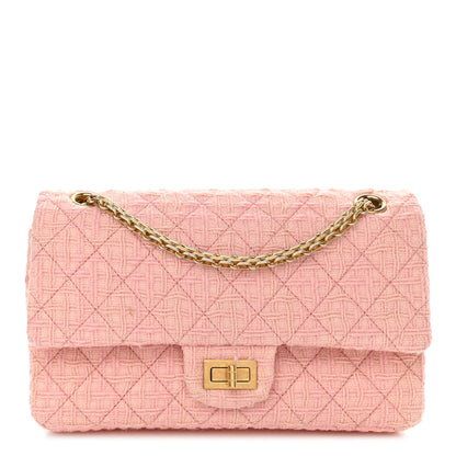 Chanel Wool Tweed Quilted 2.55 Reissue 225 Flap Light Pink 1 of 11