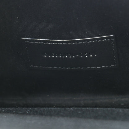 Saint Laurent Grain De Poudre Textured Mixed Matelasse Triquilt Monogram Clutch Black 7 of 7
