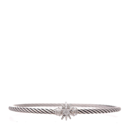 David Yurman Sterling Silver Diamond Starburst Bracelet 1 of 4