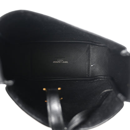Saint Laurent Grained Calfskin Baby Le 5 A 7 Supple Hobo Black 6 of 11