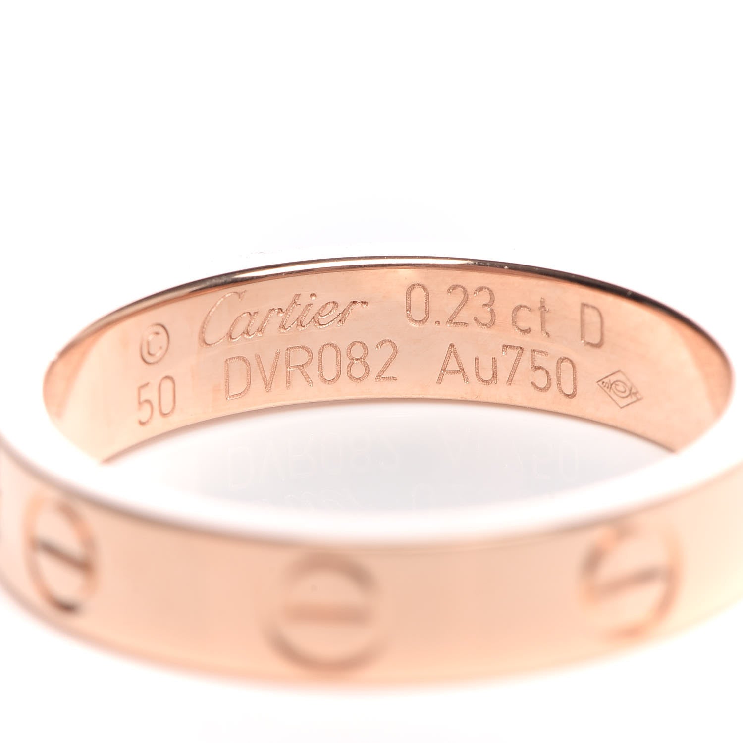Cartier 18K Pink Gold Diamond .23ct LOVE Solitaire Engagement Ring 50 5.25 5 of 5