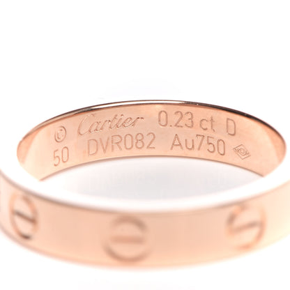 Cartier 18K Pink Gold Diamond .23ct LOVE Solitaire Engagement Ring 50 5.25 5 of 5