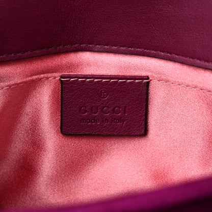 Gucci Velvet Matelasse Mini GG Marmont Shoulder Bag Fuchsia Violet Cyclamen 6 of 9