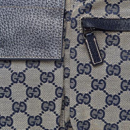 Gucci GG Monogram Web Double Pocket Belt Bag Navy 11 of 11
