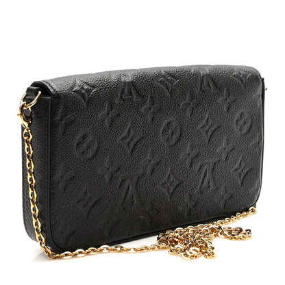 Louis Vuitton Empreinte Pochette Felicie Chain Wallet Black 3 of 9