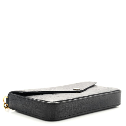 Louis Vuitton Empreinte Pochette Felicie Chain Wallet Black 4 of 9