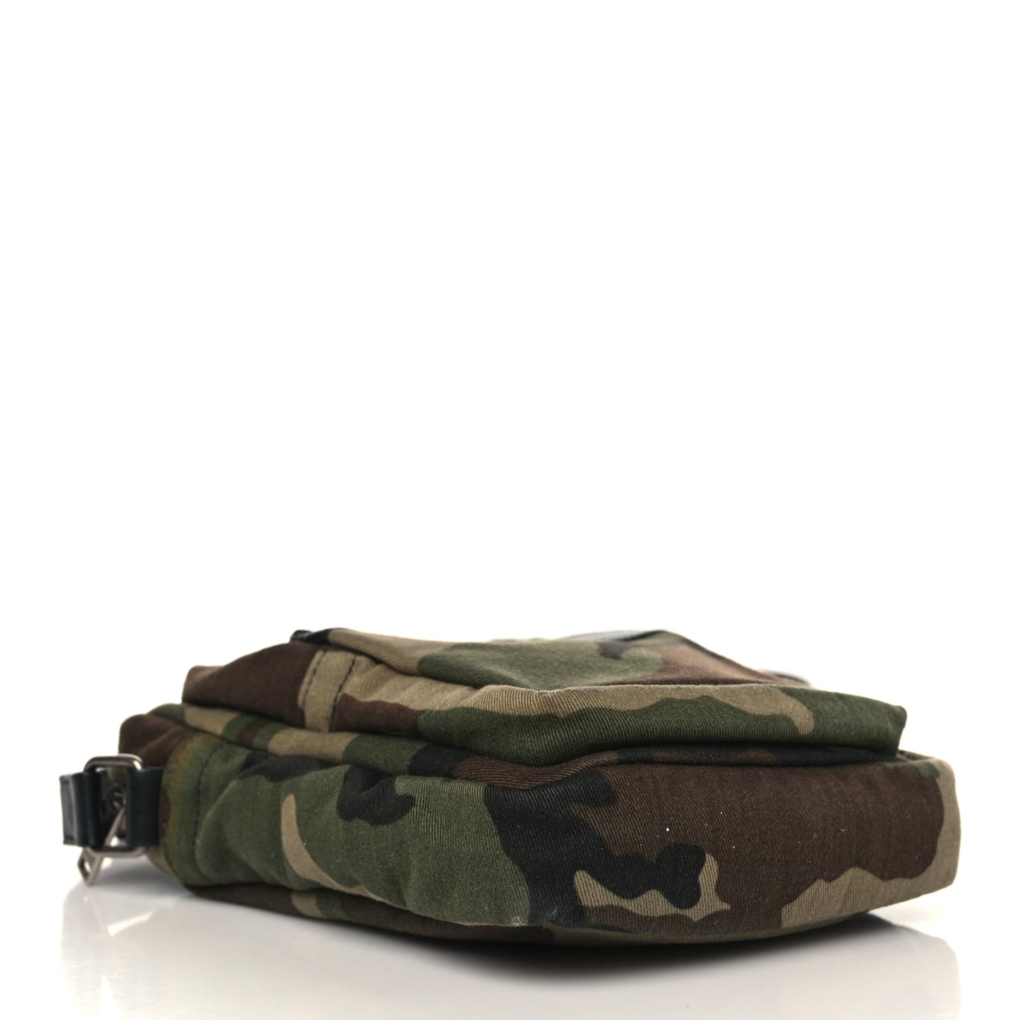Canvas Calfskin Camouflage Sid Messenger Bag Green