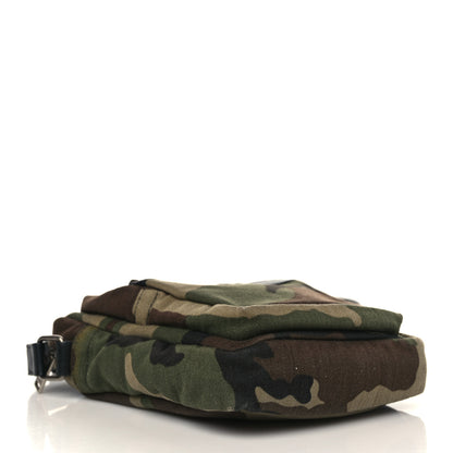 Saint Laurent Canvas Calfskin Camouflage Sid Messenger Bag Green 3 of 8