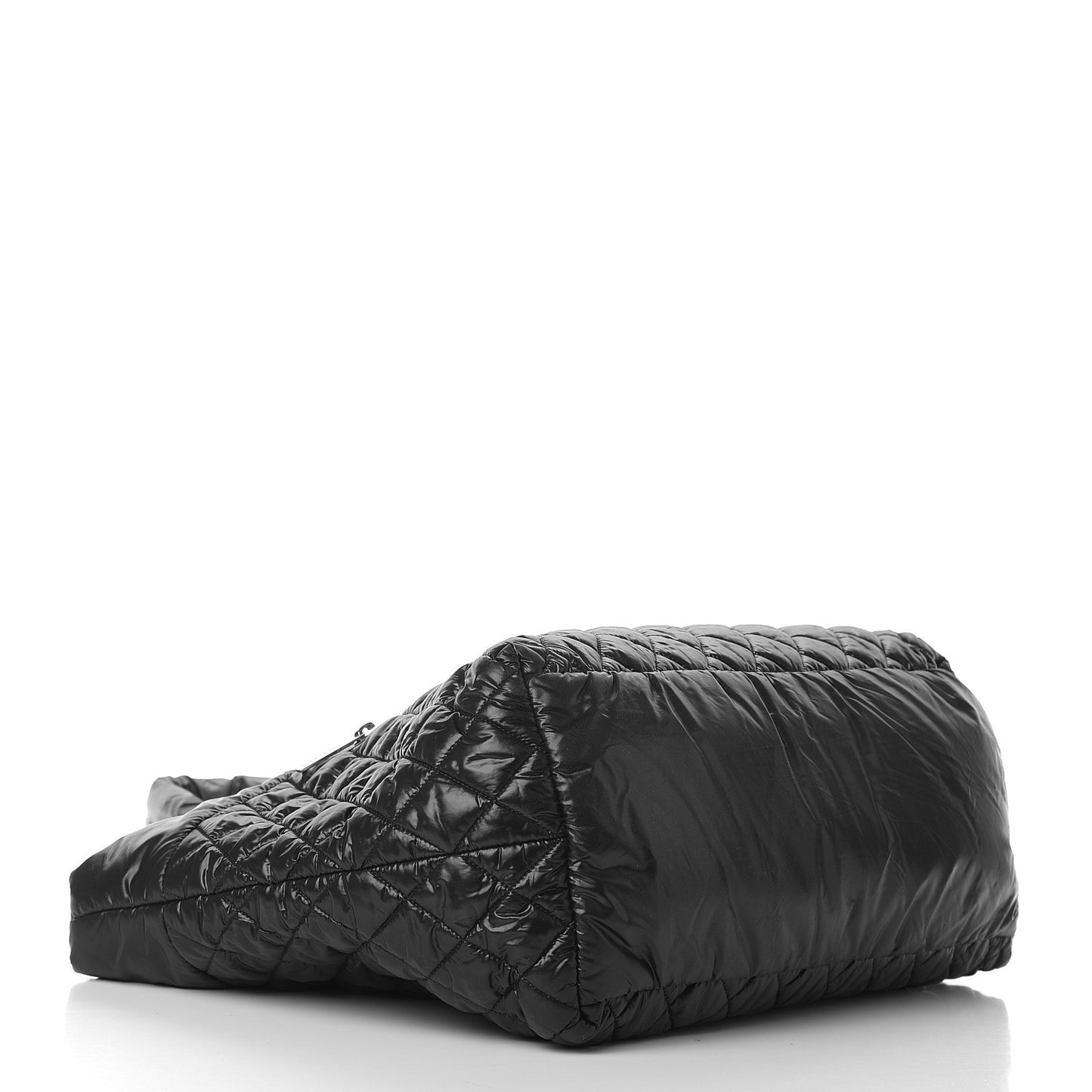 Nylon Quilted Large Coco Cocoon Tote Black