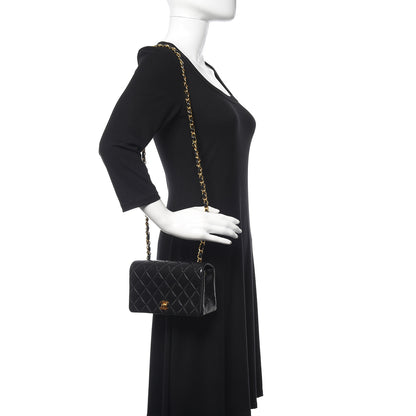 Chanel Lambskin Quilted Small Single Flap Bag Black 2 of 14
