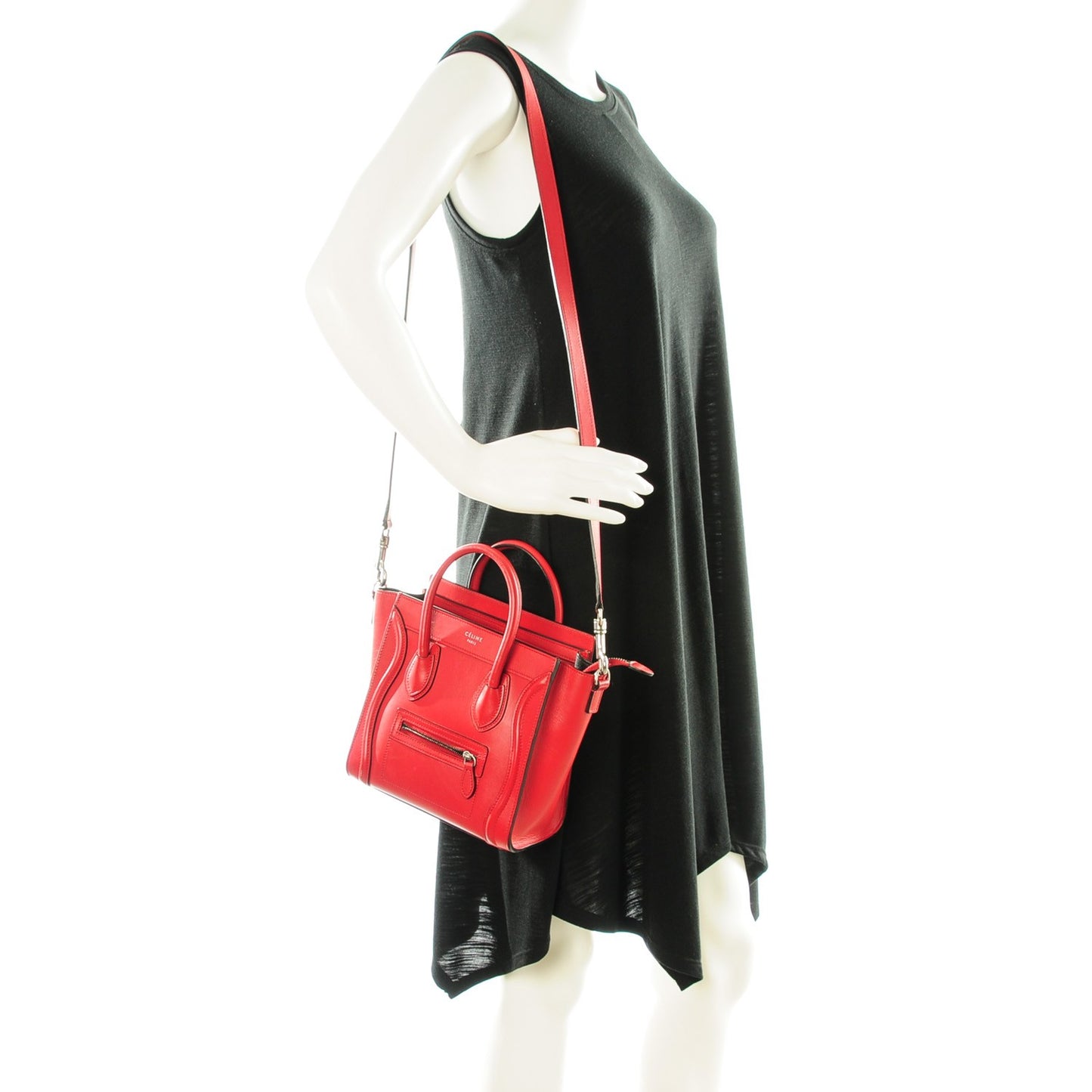 Smooth Calfskin Nano Luggage Carmin