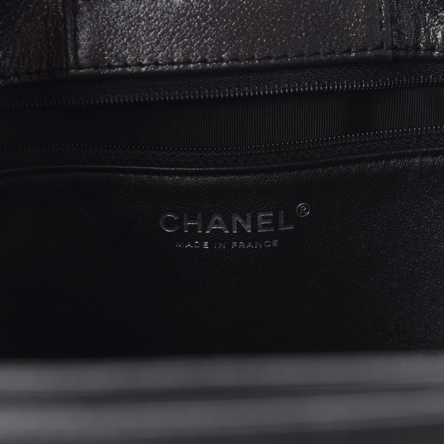 Chanel Iridescent Calfskin CC East West Shopping Tote Grey 8 of 11