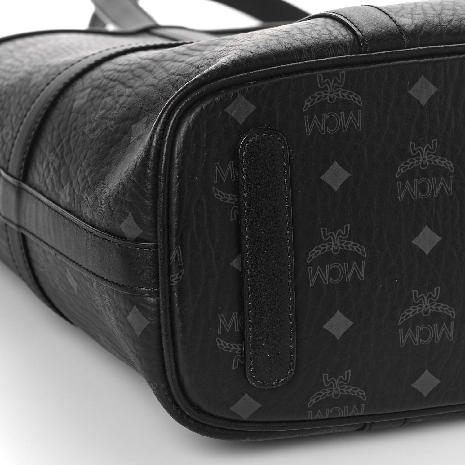 MCM Visetos Medium Delmy Shopper Tote Black 7 of 8