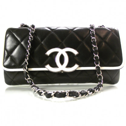 Chanel Lambskin Quilted Flap Black/White 1 of 11