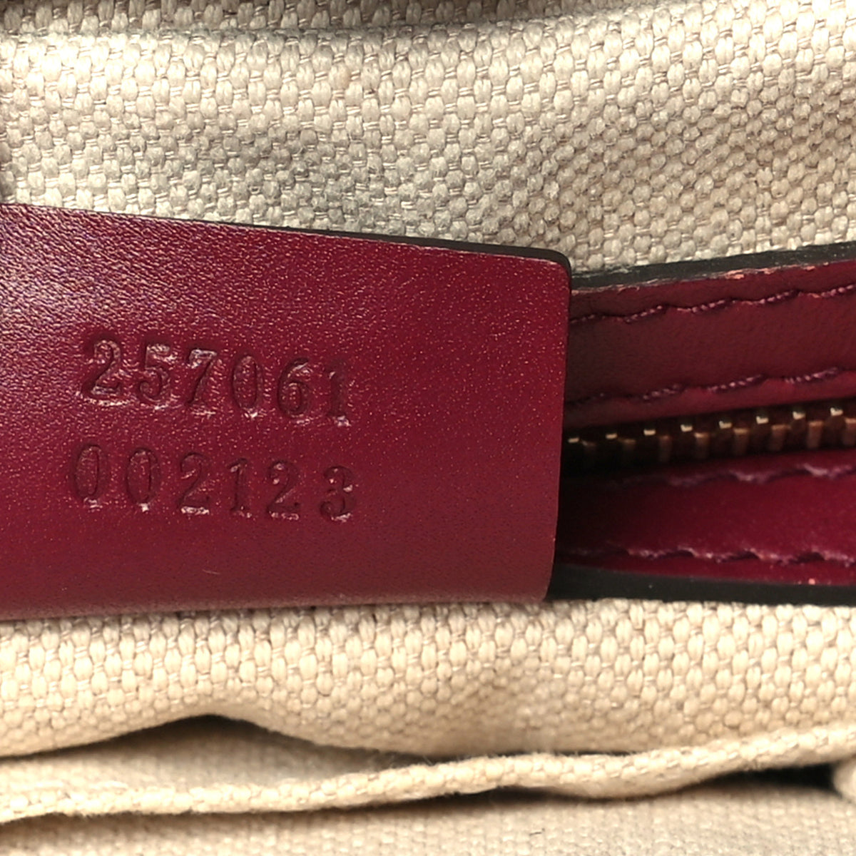 Gucci Monogram Web Medium Mayfair Tote Cherry 7 of 10