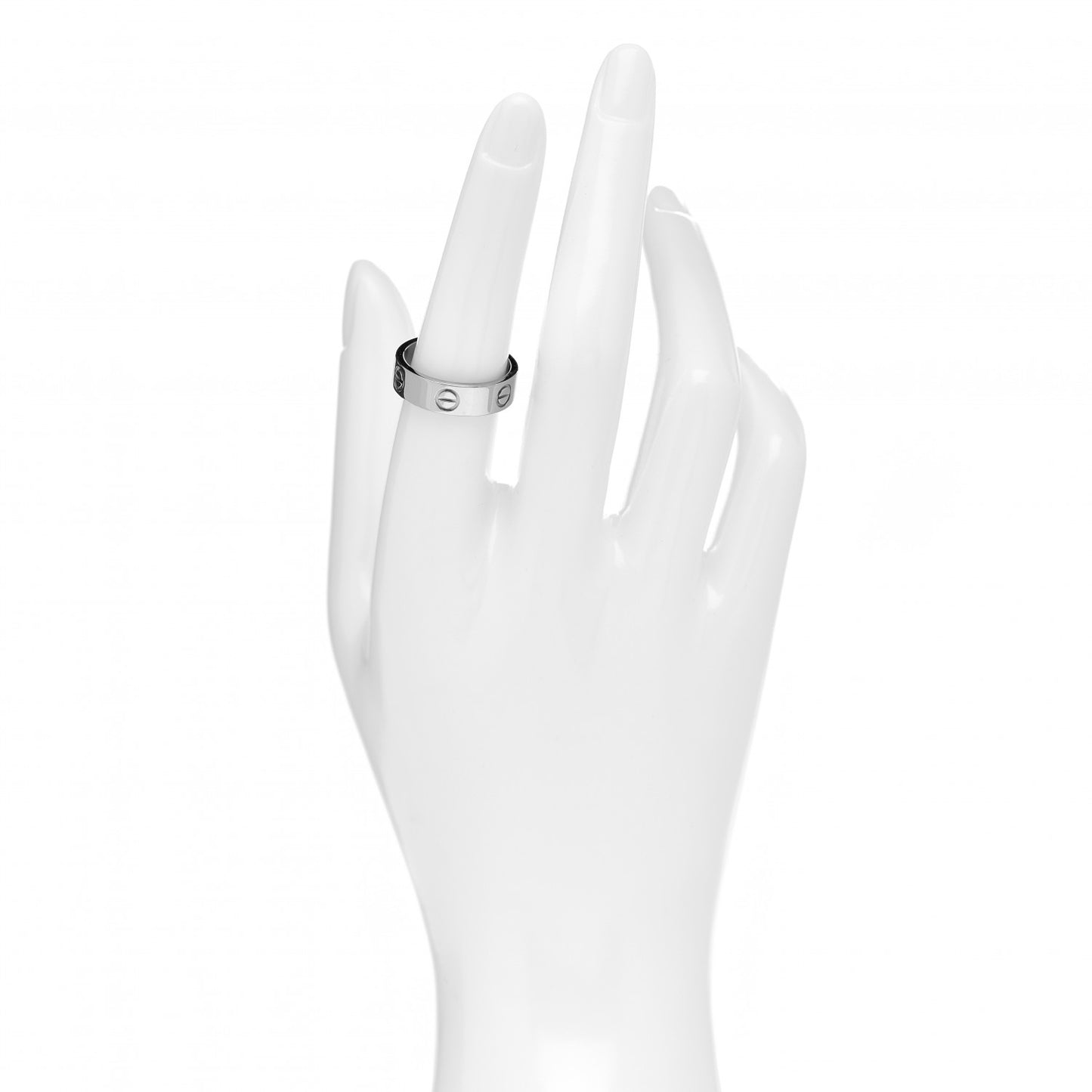 18K White Gold 5.5mm LOVE Ring 54 6.75