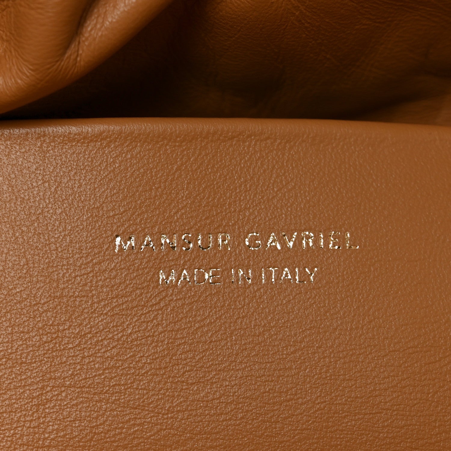 Mansur Gavriel Lambskin Cloud Clutch Caramel 6 of 9