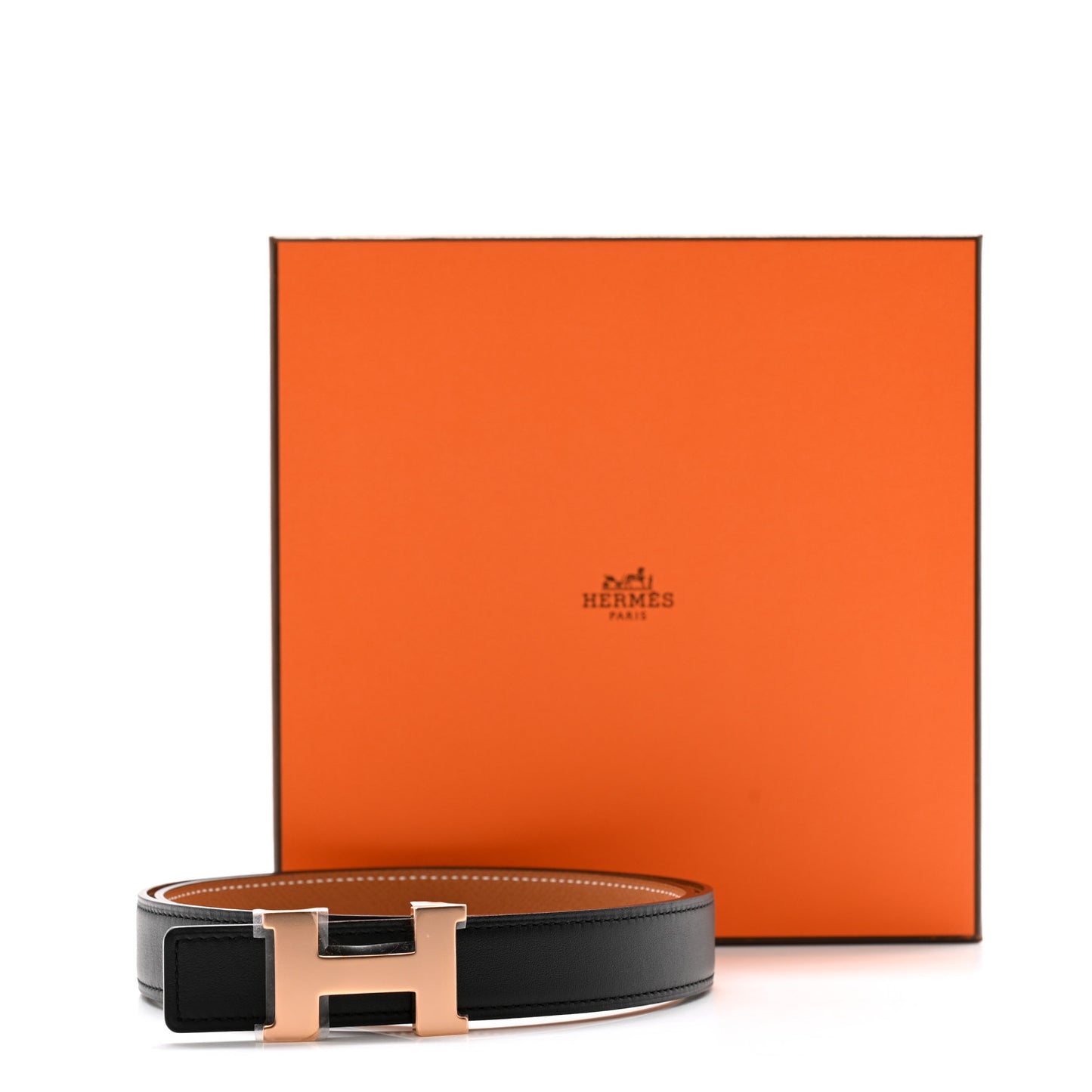 Swift Epsom 24mm Mini Constance H Belt 80 32 Black Gold