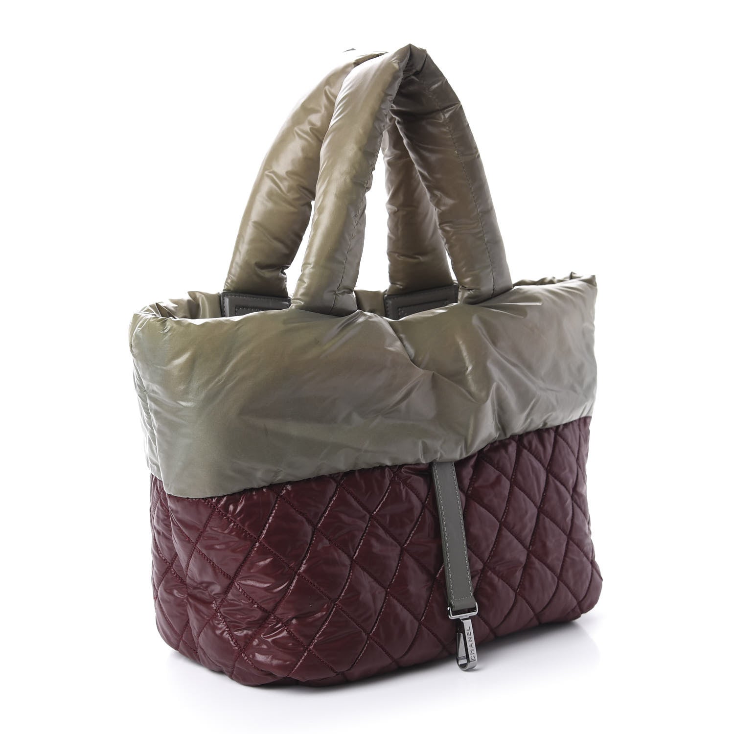 Chanel Nylon Quilted Small Coco Cocoon Reversible Tote Gray 12 of 21