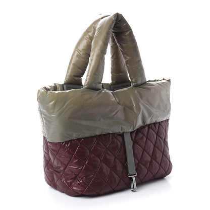 Chanel Nylon Quilted Small Coco Cocoon Reversible Tote Gray 12 of 21