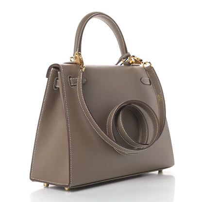 Hermes Epsom Kelly Sellier 25 Etoupe 3 of 11