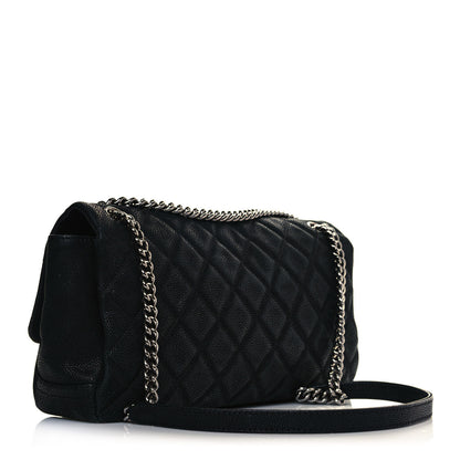 Chanel Iridescent Caviar Quilted Medium Lady Pearly Flap Black 3 of 14