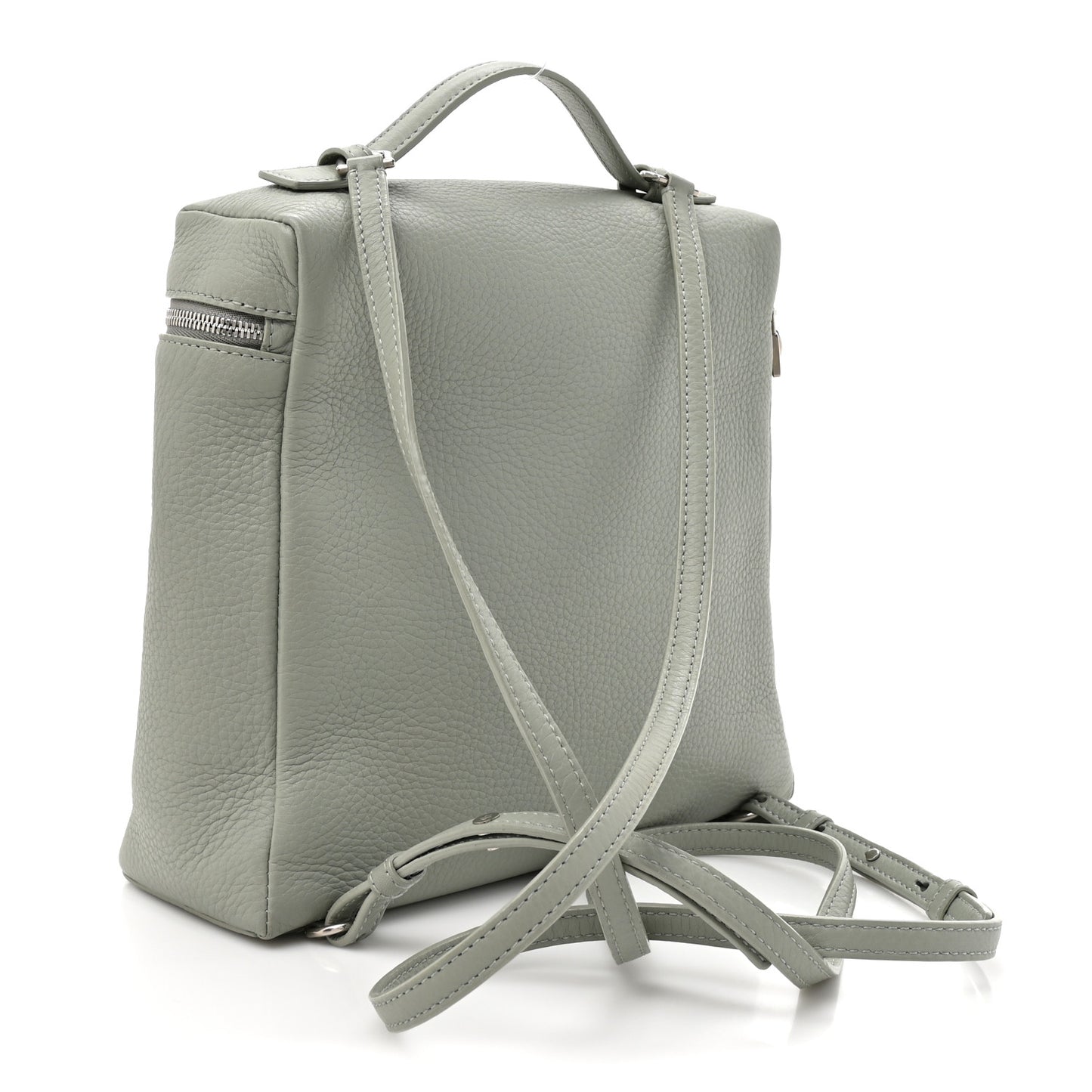 Grained Calfskin Extra Pocket L23.5 Backpack Eucalyptus