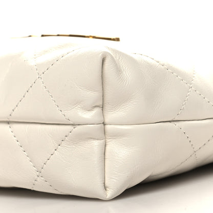 Chanel Shiny Calfskin Quilted Mini Chanel 22 White 10 of 10