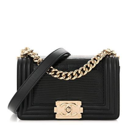 Chanel Lizard Calfskin Small Boy Flap Black 1 of 11