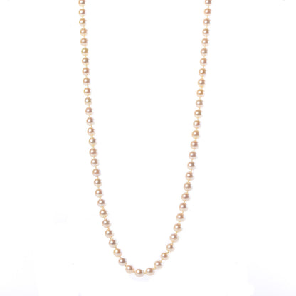 Mikimoto 18K Yellow Gold Akoya Pearl 7-7.5mm Strand Necklace 24" 1 of 6