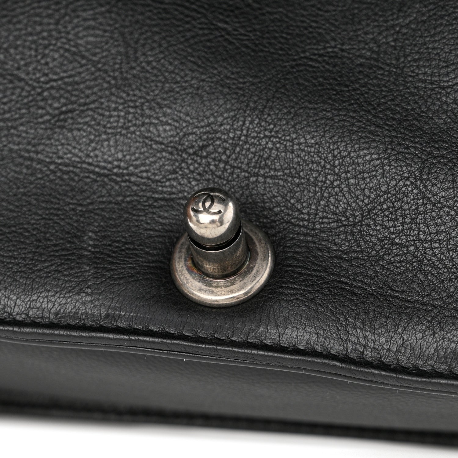Chanel Patent Calfskin Quilted Paris Bombay Medallion Embellished Medium Boy Flap Black 11 of 12