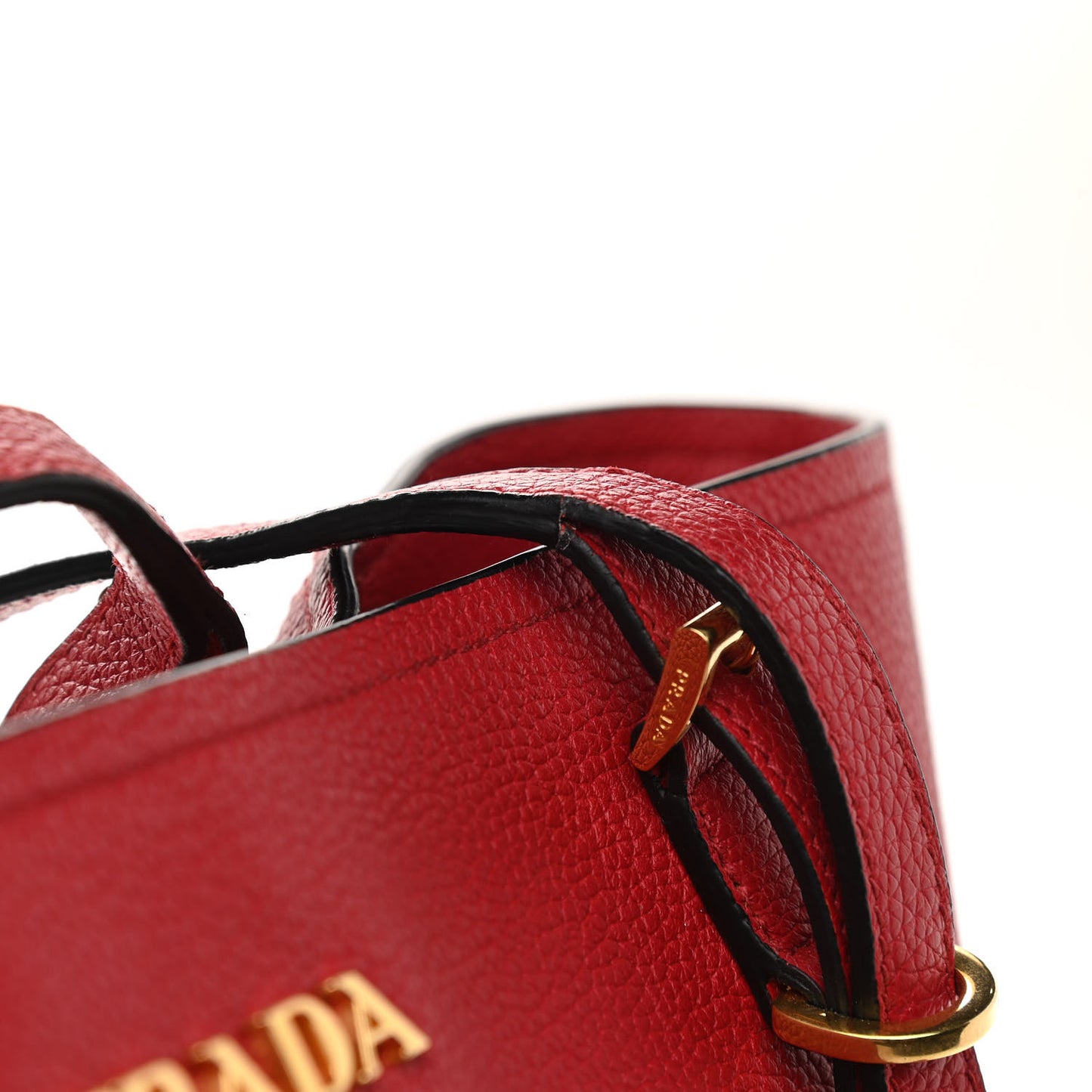 Vitello Daino Shopping Tote Rosso