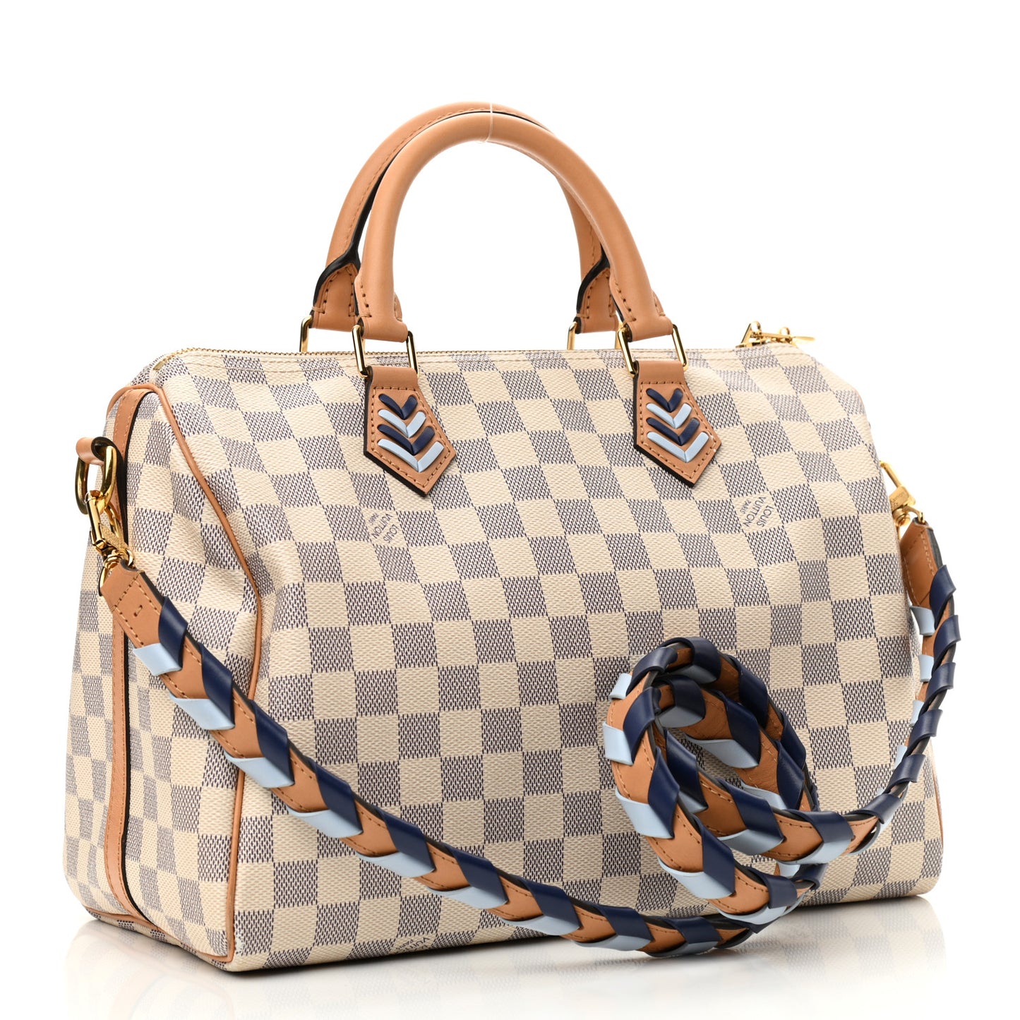 Damier Azur Braided Speedy Bandouliere 30 Blue