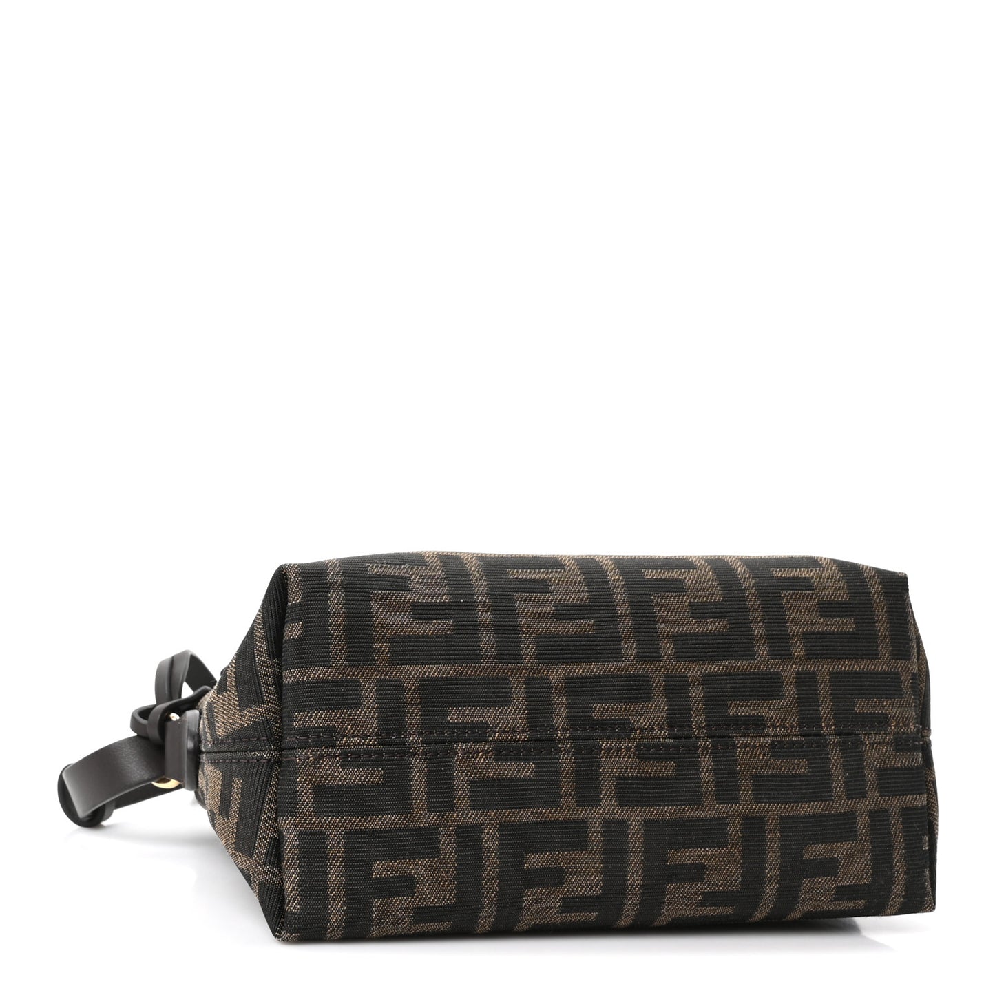 Vitello Grace Jacquard FF Mini By The Way Boston Bag Tobacco Moro Ebano