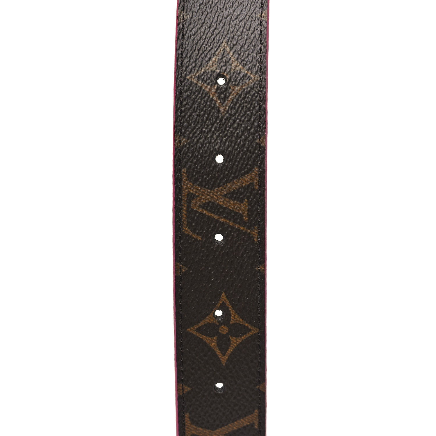 Louis Vuitton Monogram Calfskin 30mm LV Initiales Reversible Belt 80 32 Fuchsia 5 of 6